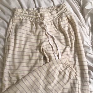 Target striped high rise sweatpants